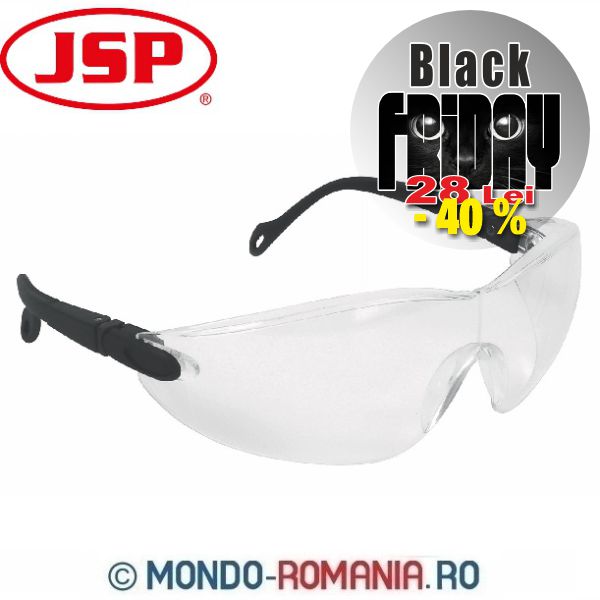 Ochelari de protectie incolori, cu rame reglabile orizontal - JSP ECLIPSE Clear